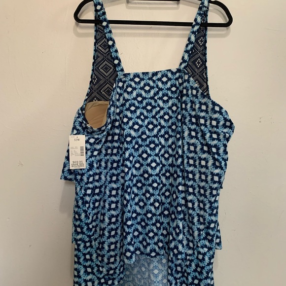 Catherine’s Tiered Tankini Top Size 32W New - Picture 4 of 7